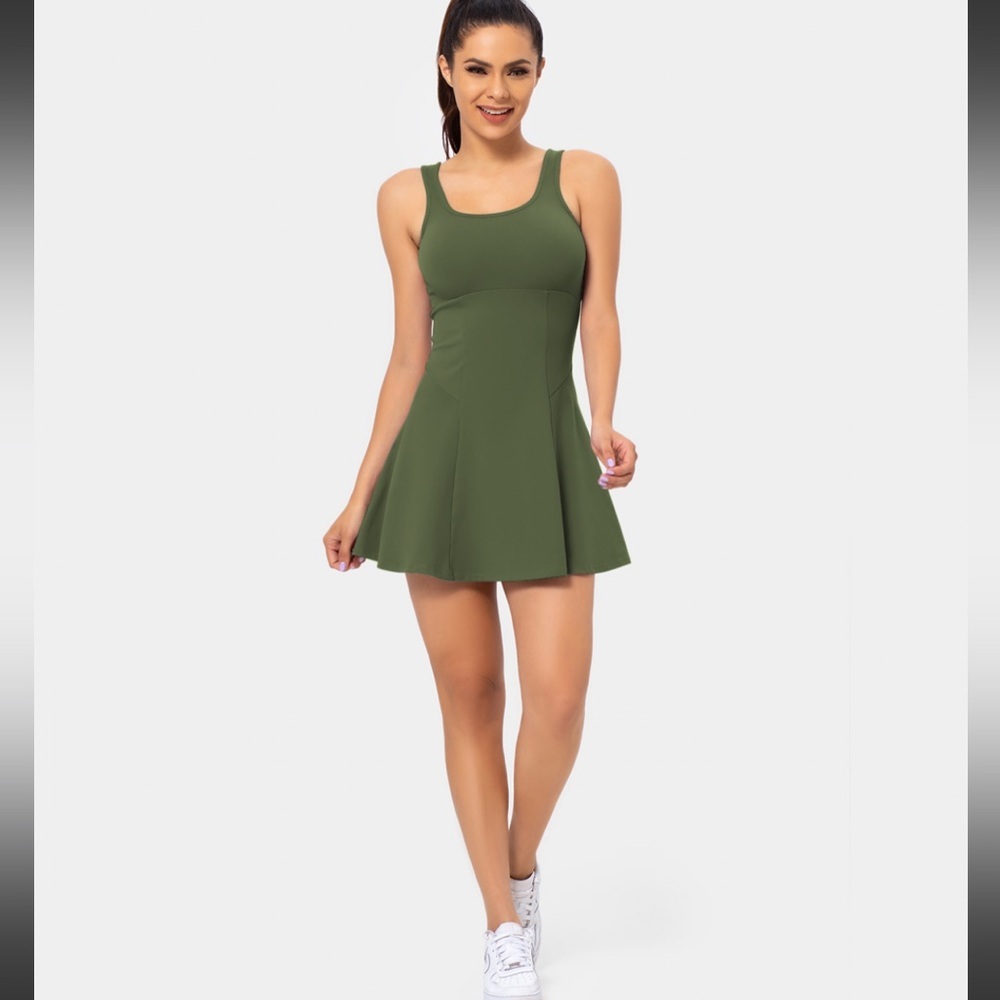 Halara Square Neck Side Pocket 2-Piece Mini Flare Dress Set - Picture 5 of 6